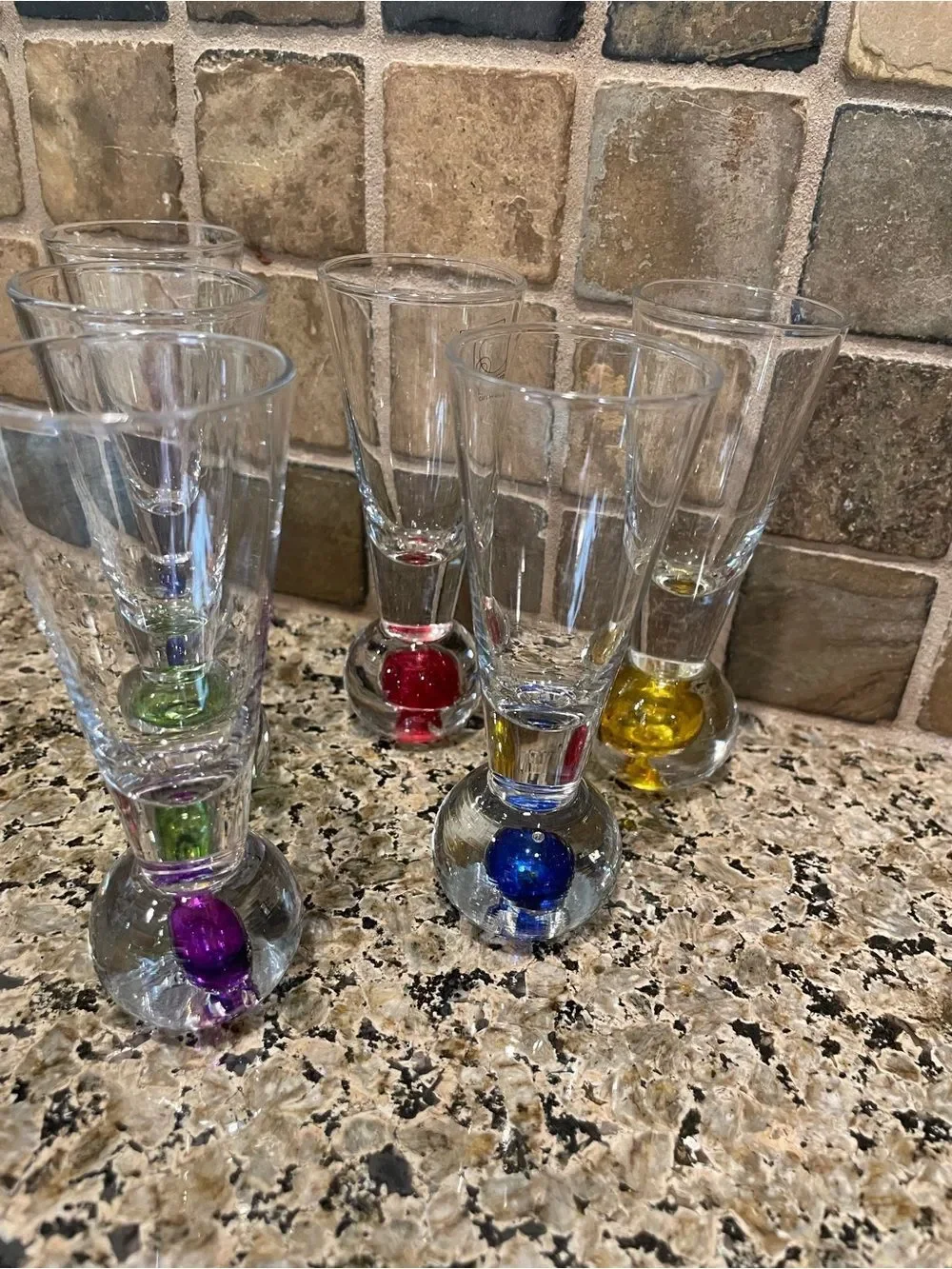 Circleware Colorful Ball Shot Glasses Set of 6