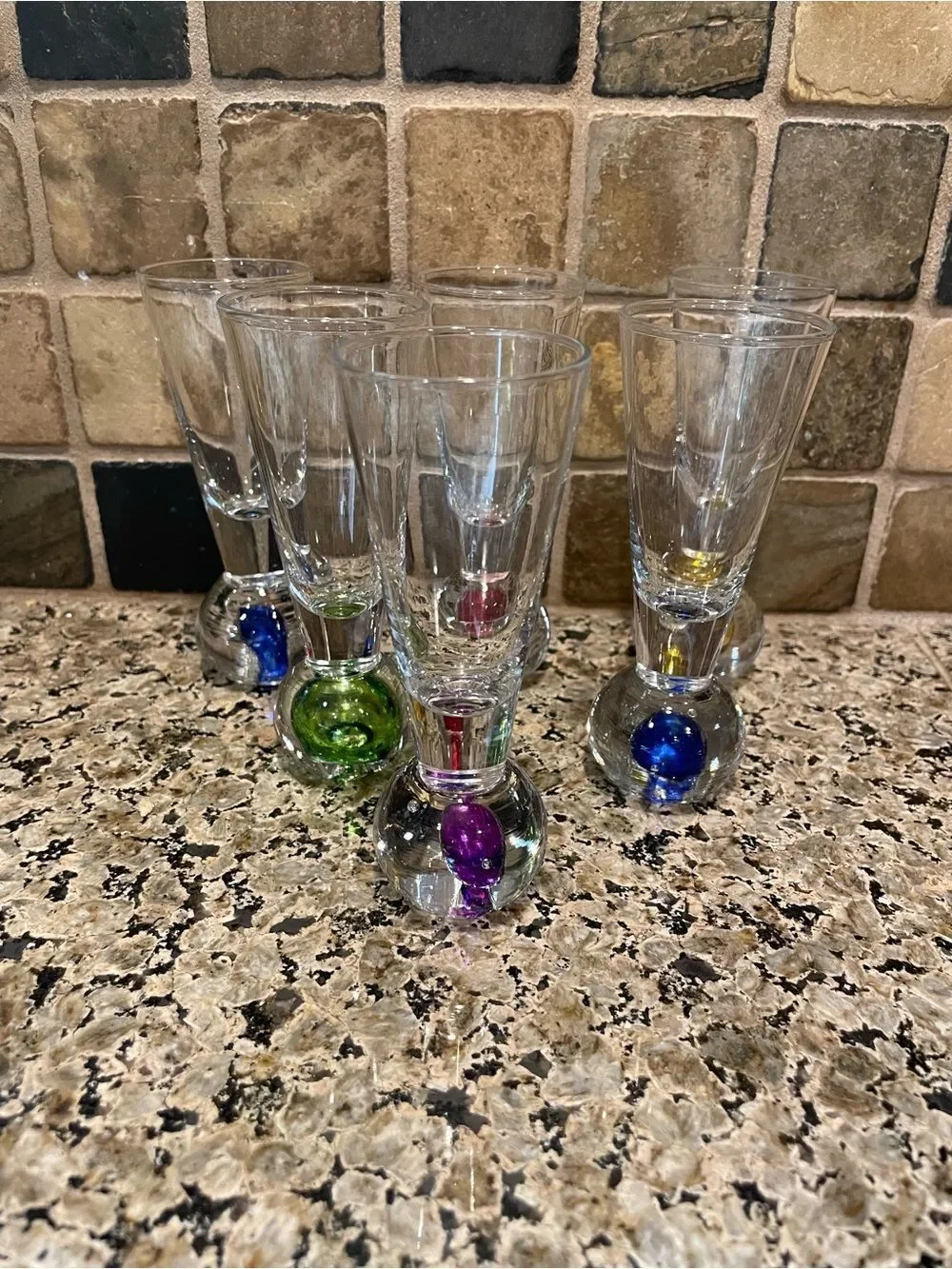 Circleware Colorful Ball Shot Glasses Set of 6