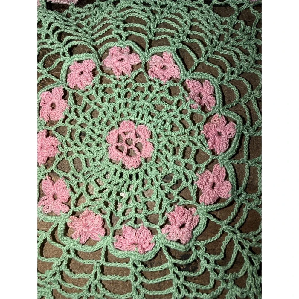 Handmade peach textures round