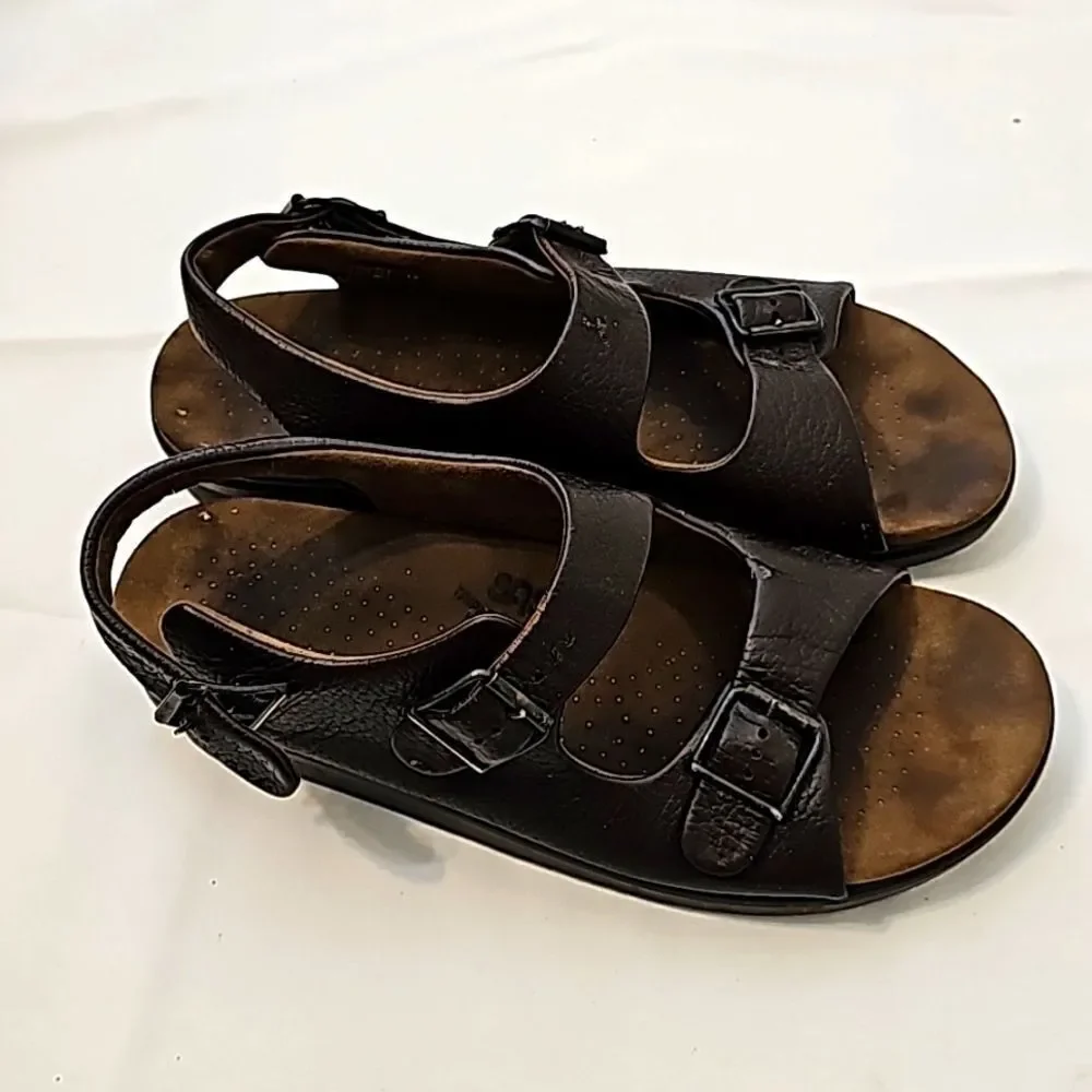 - SAS Tripad‎ Comfort Bravo Brown Leather Buckle Sandal Shoes Men's US 12 N