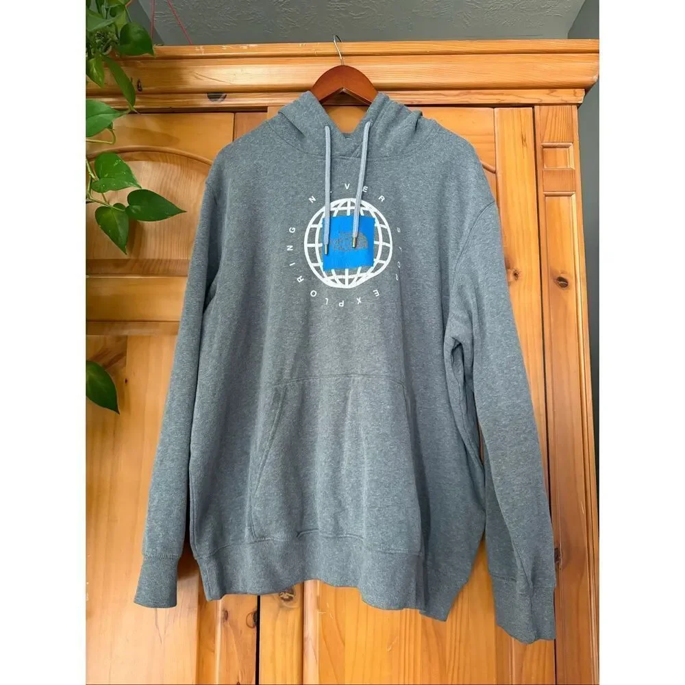 “The North Face ‘Never Stop Exploring’ Gray Hoodie (XXL)”