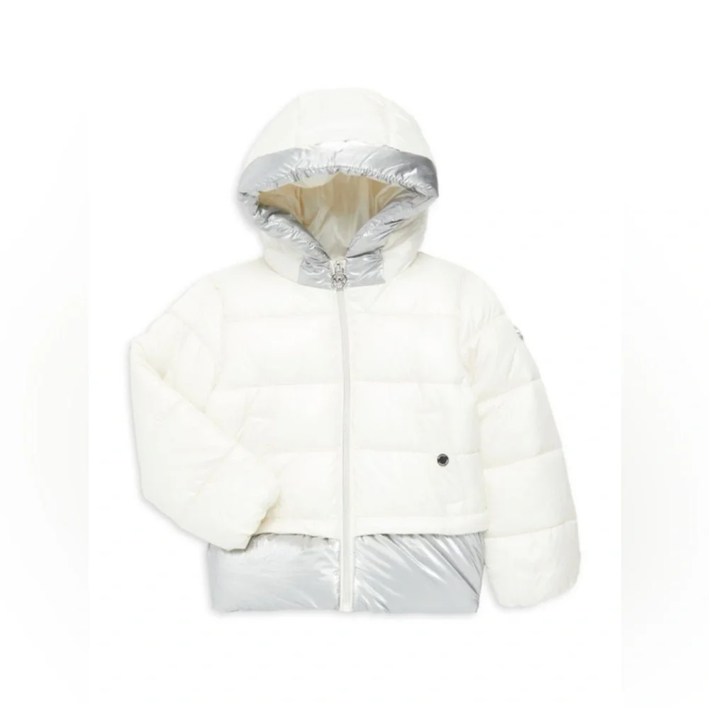 Michael Kors Puffer Coat Metallic Color Block