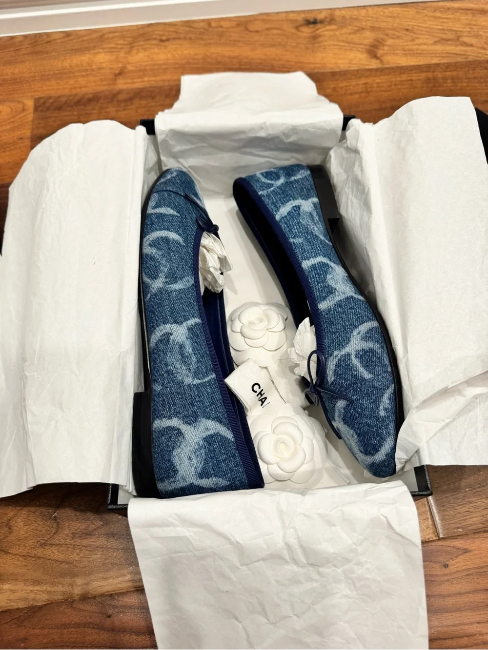 CHANEL navy denim