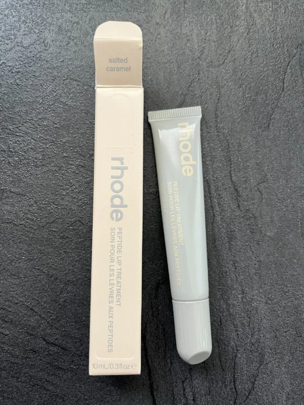 NIB Rhode Skin Peptide Lip Tint in Salted Caramel - Full Size Hailey Bieber