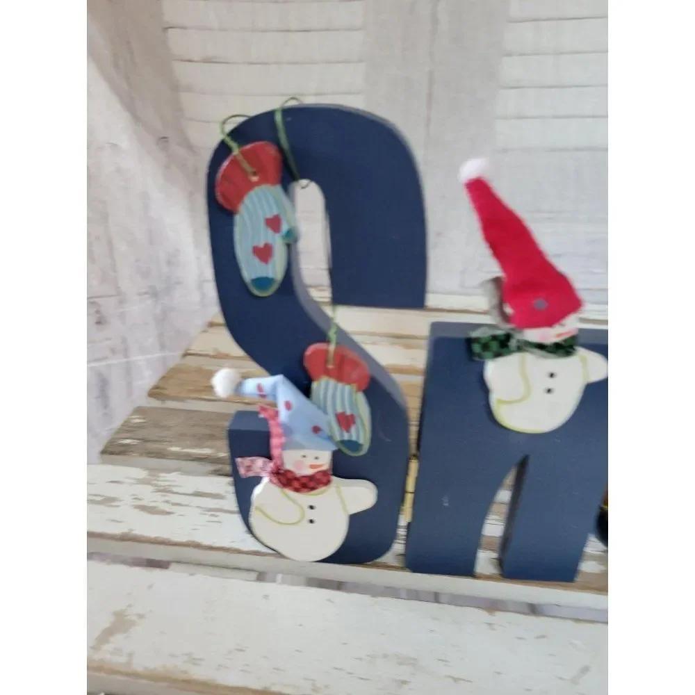 folk art snowman snow