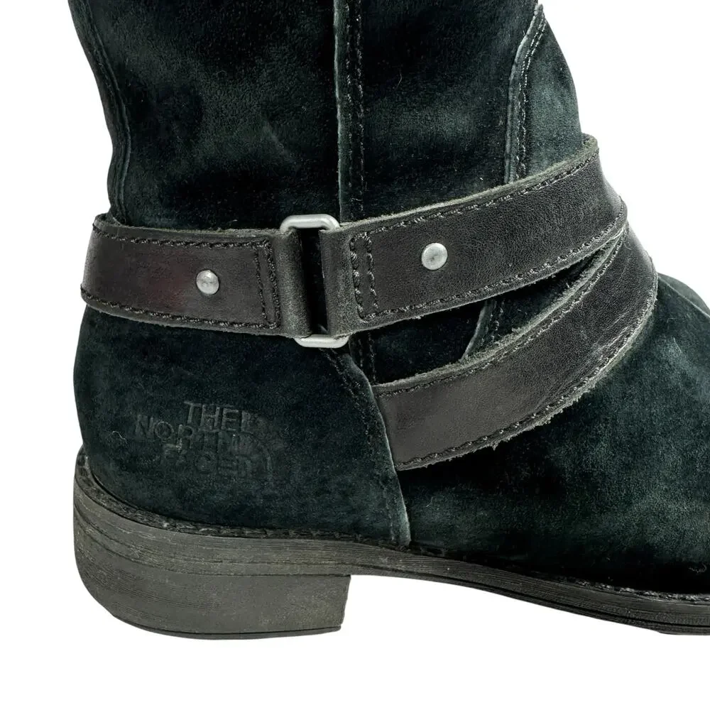 The‎ North Face Bridgeton Tall Riding Boot Black Suede Quilted Lining Wmn Sz 7