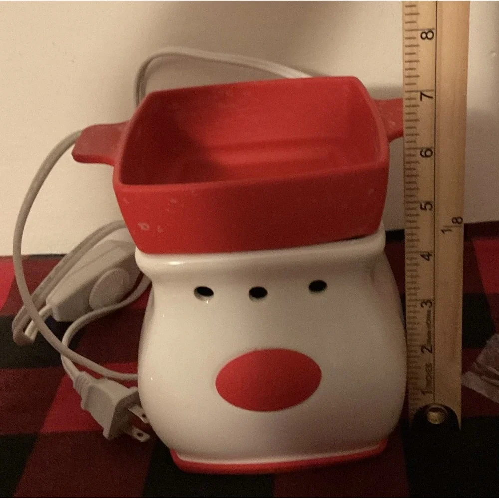 Velata Maraschino Curve Fondue Warmer Red White Silicone Dish Forks Complete Set