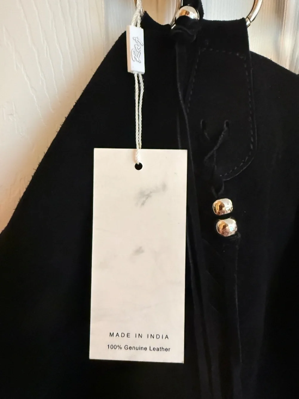 Raj black leather