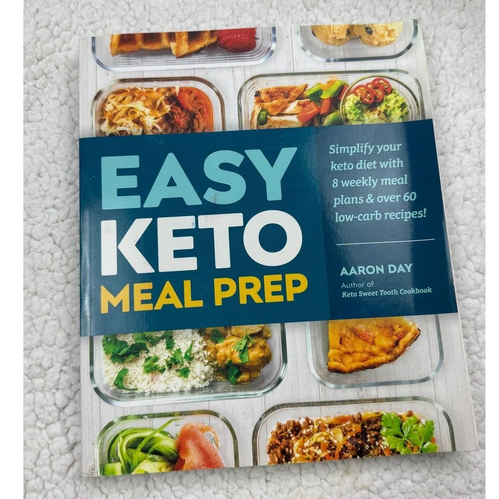 Easy Keto Meal Prep Aaron Day‎ Paperback Cookbook 8 Weekly Plans 60+ Recipes DK