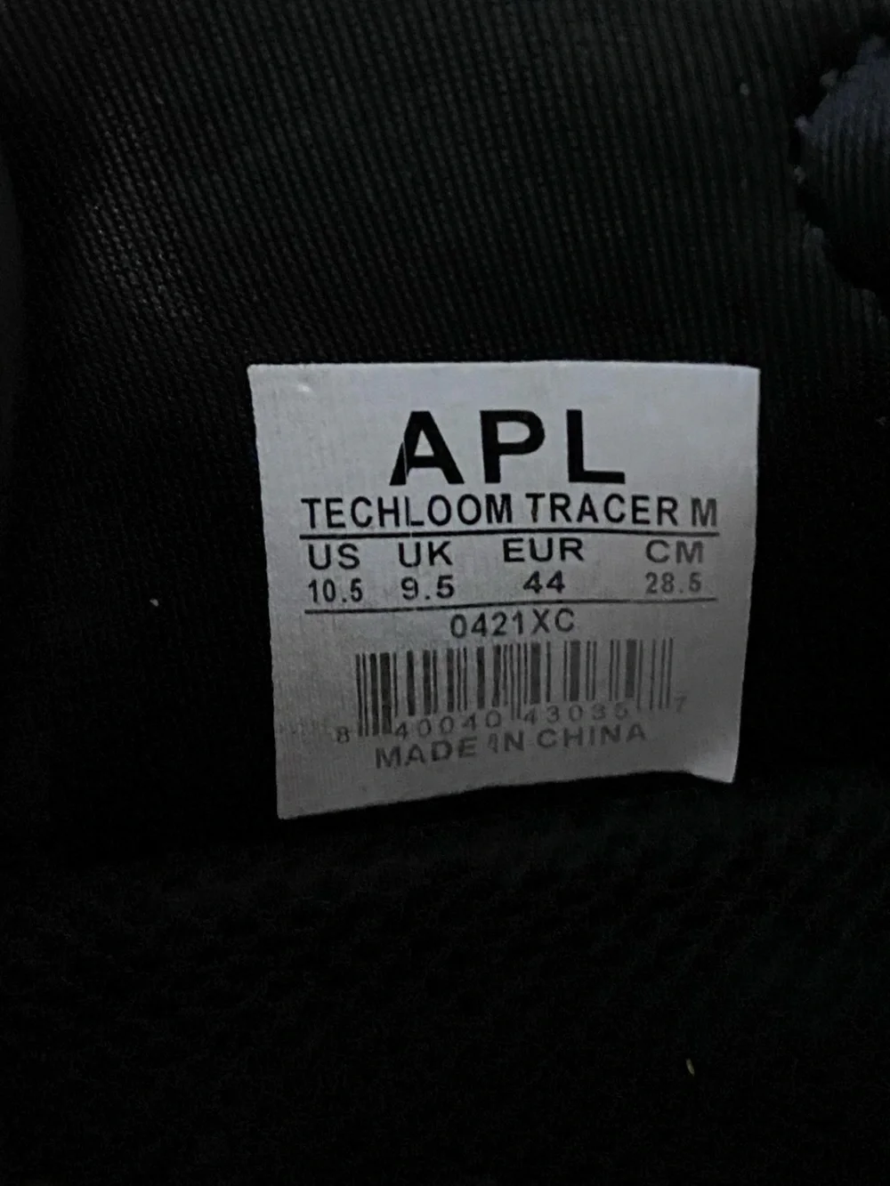 APL Techloom Tracer Black and White Knit  Training Shoe Mens
