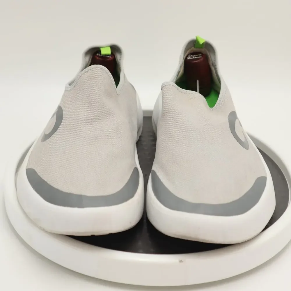 Oofos OOmg Sport Low Recovery Comfort Shoes Mens 10.5 Gray White Slip on Walking
