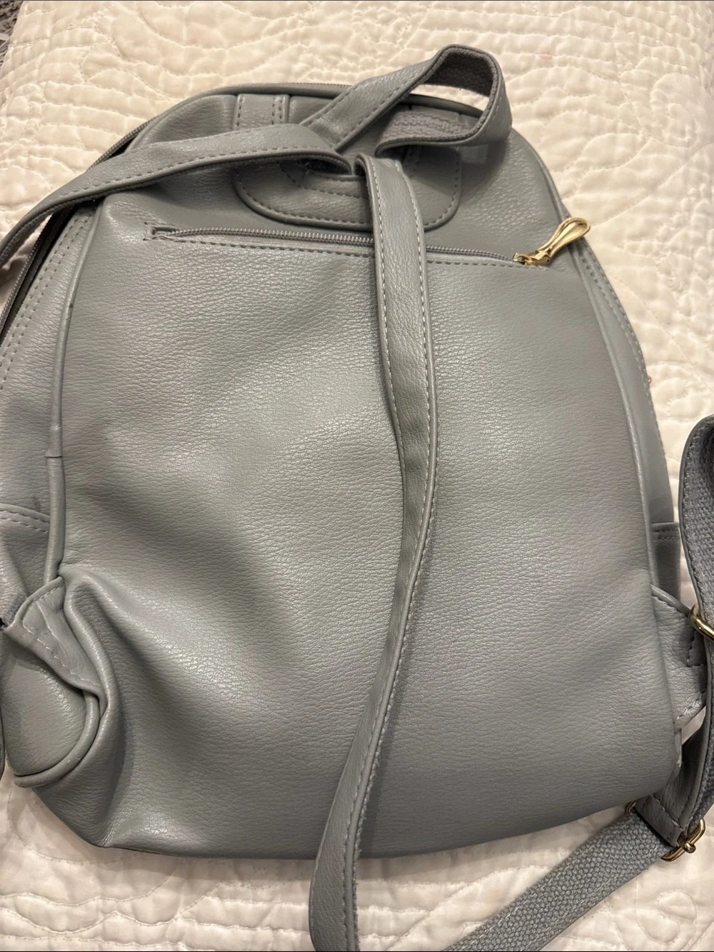 Nevenka Light Gray Women's Backpack Purse