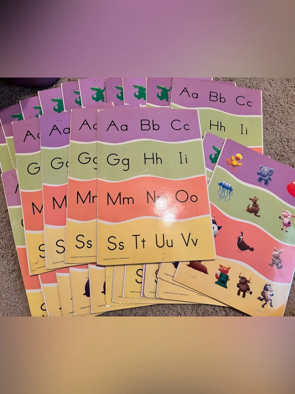 26 Harcourt Alphabet Charts - Colorful Educational Set