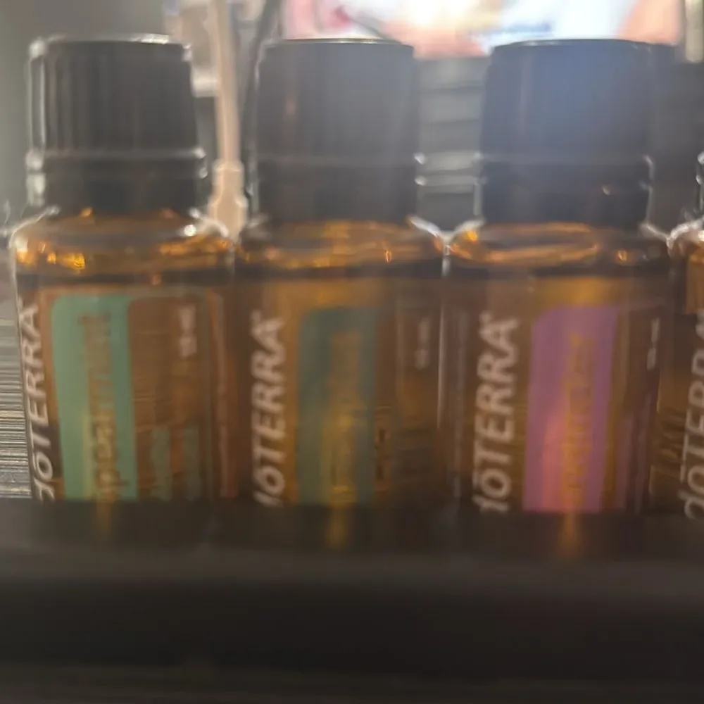 doTERRA Aromatic Oil Collection with Black Caps Lot of 7 Pcs