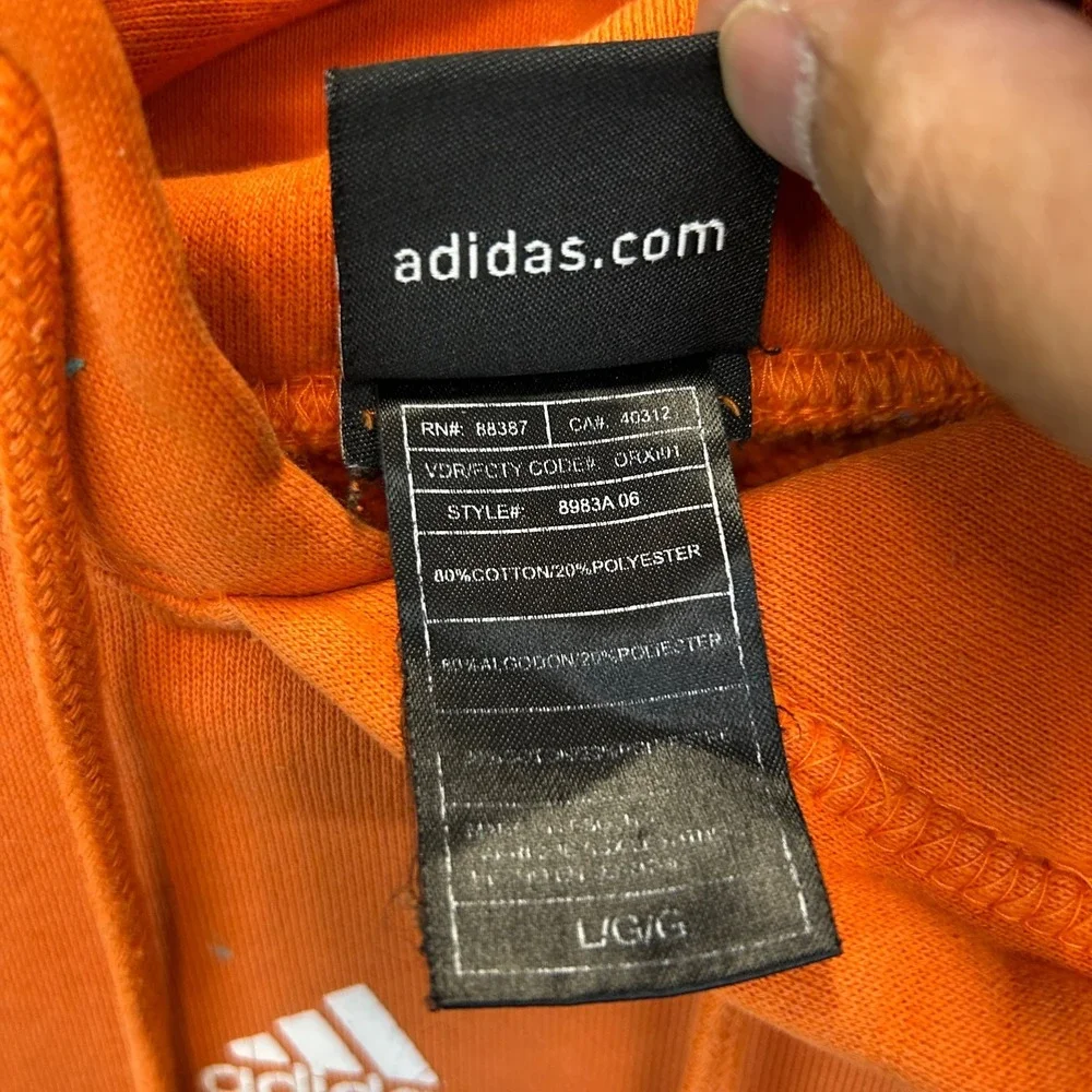 Phoenix Suns Adidas Hoodie Men's Orange Drawstring Basketball Sports Size Large