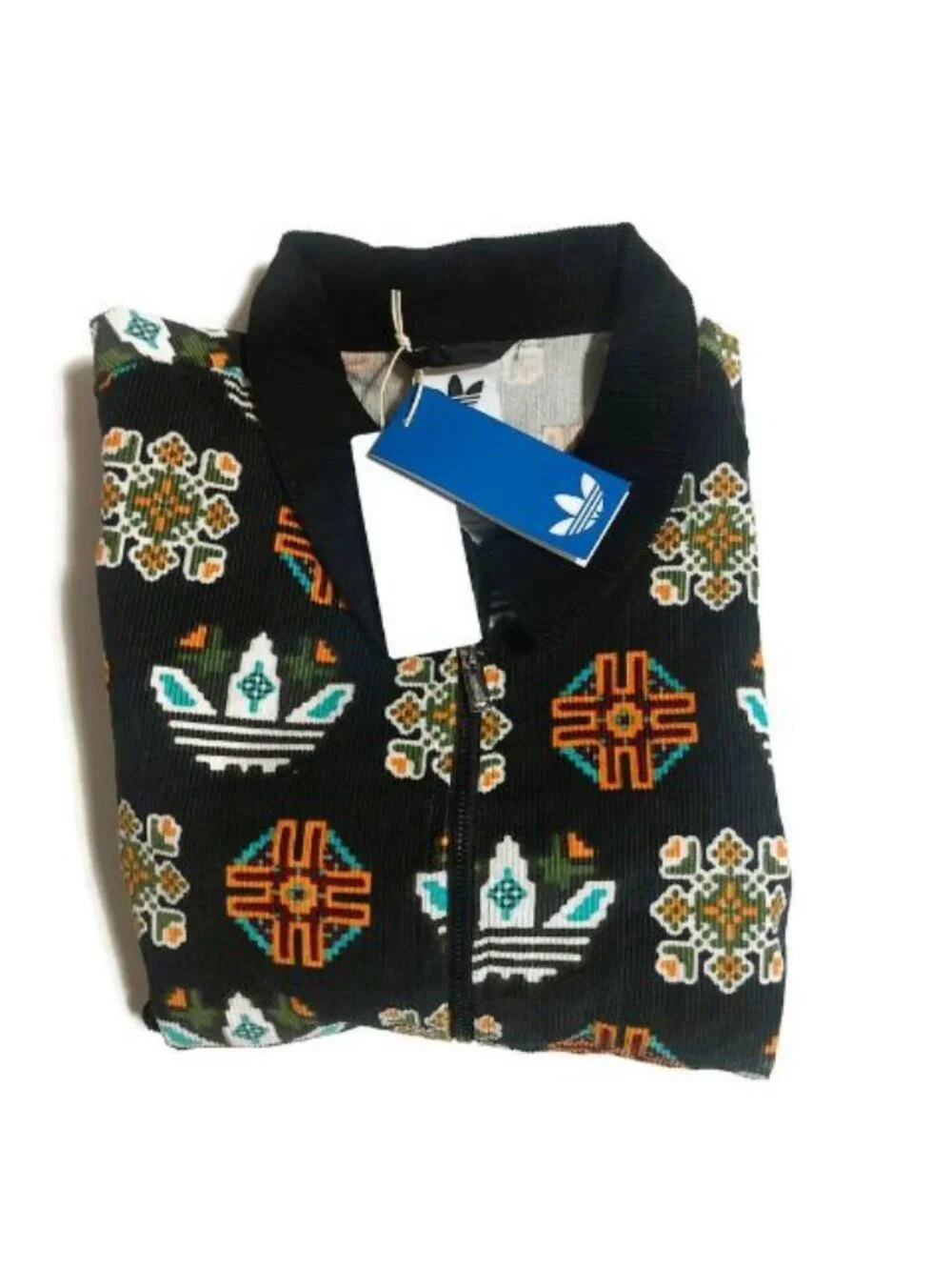 Adidas Monogram All Over Print Loose Coach Jacket Mens Size XL Black JY2998