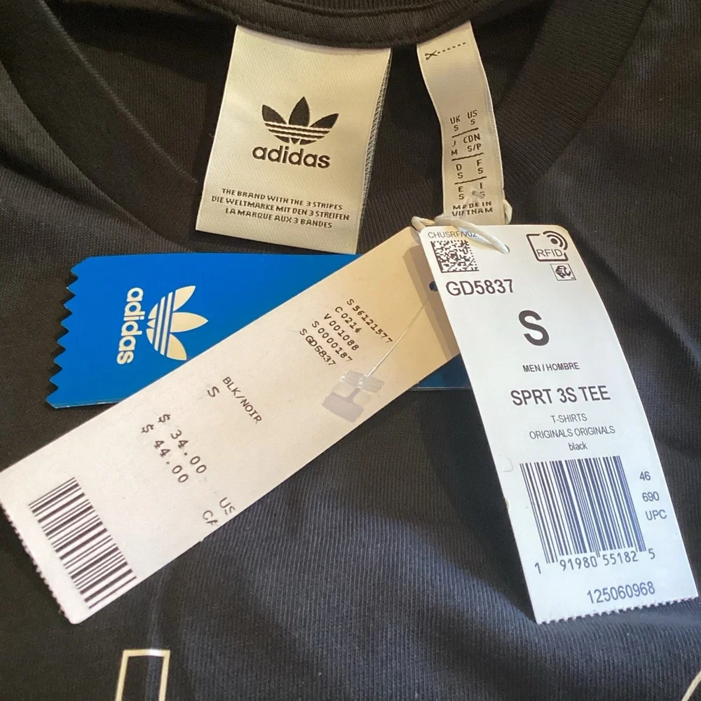 Adidas Sport Three Stripe SPRT 3S Tee GD5837 Men's Size Small