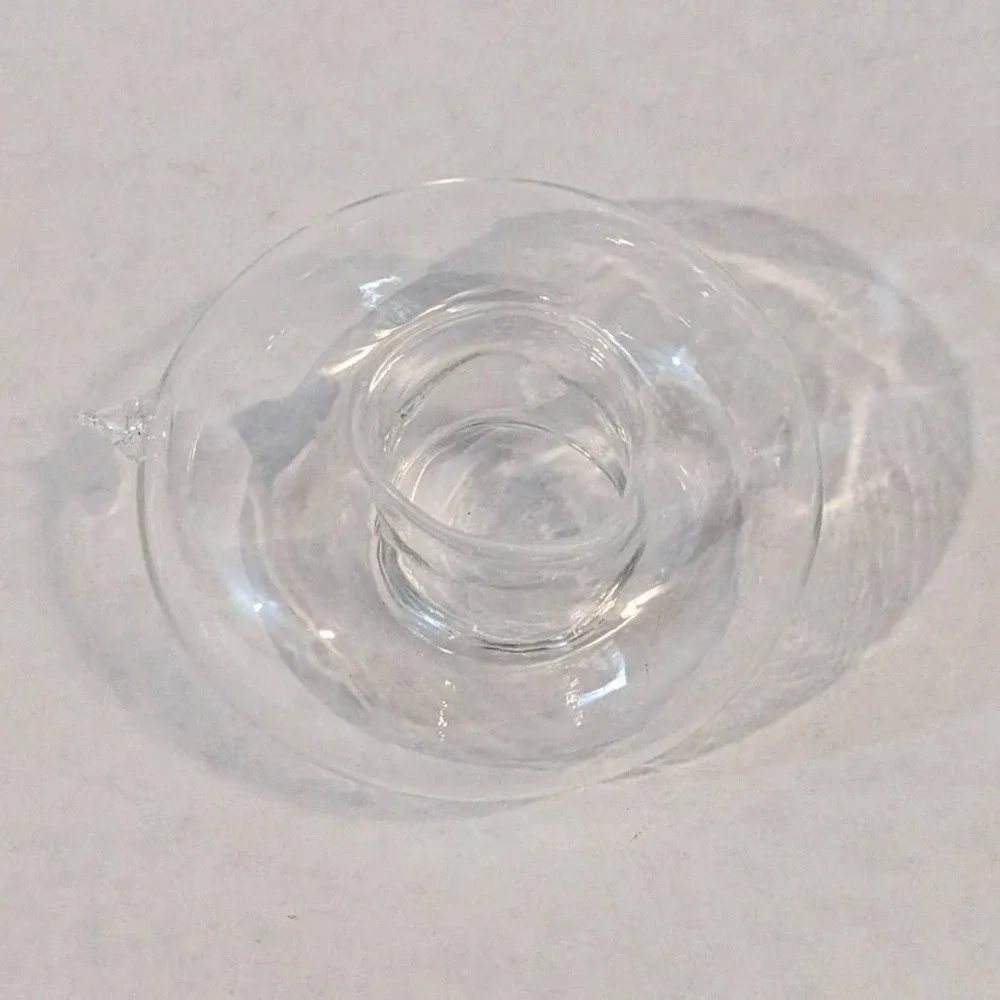 Restoration Hardware Gracious Flower Floaters Handblown Glass Set of 4 Clear Box