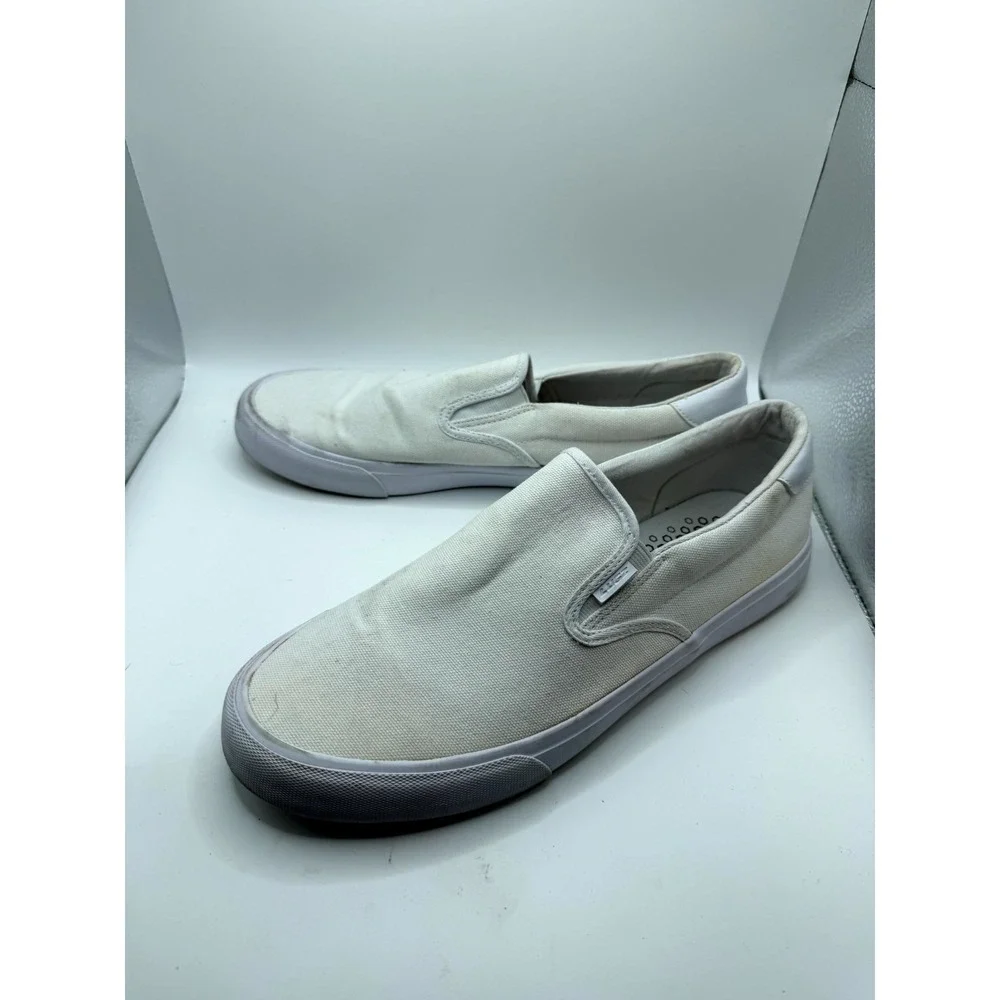 Lugz‎ Clipper MCLIPRC-100 Mens 10 Sneaker White Textile Low Top Slip On Shoes