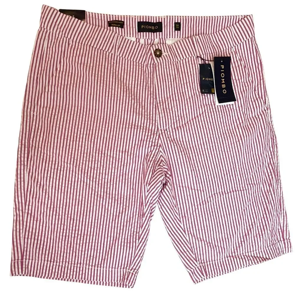 Piombo Striped Seersucker Shorts 38