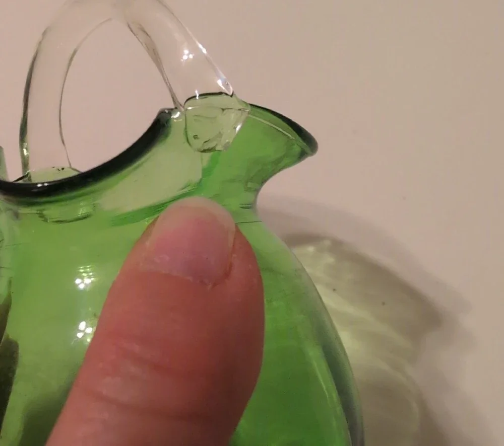 pilgrim glass handblown green