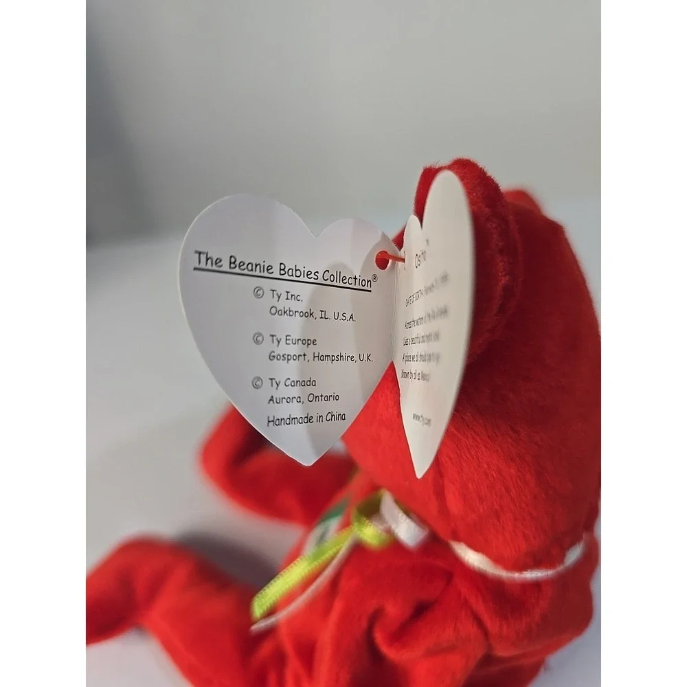 RARE Osito Retired Ty Beanie Baby Bear Mexican Flag Tag WITH ERRORS Plush #1