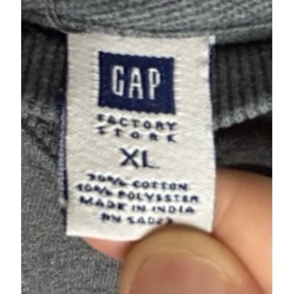Vintage 90's Gap Athletic Embroidery Spell Out‎ Grey Crewneck Sweatshirt Mens XL
