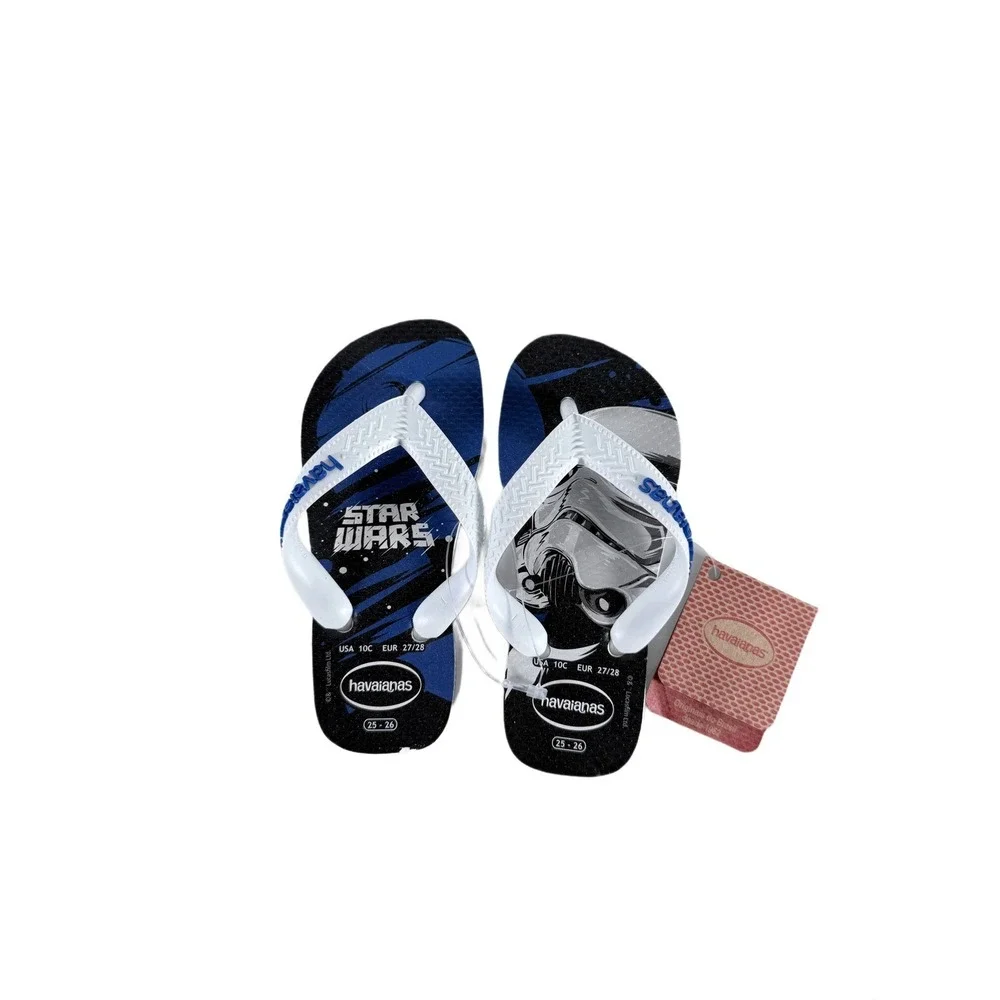 Havaianas Kids Star Wars Stormtrooper Flip Flops Sandals Boys‎ Size 10C New