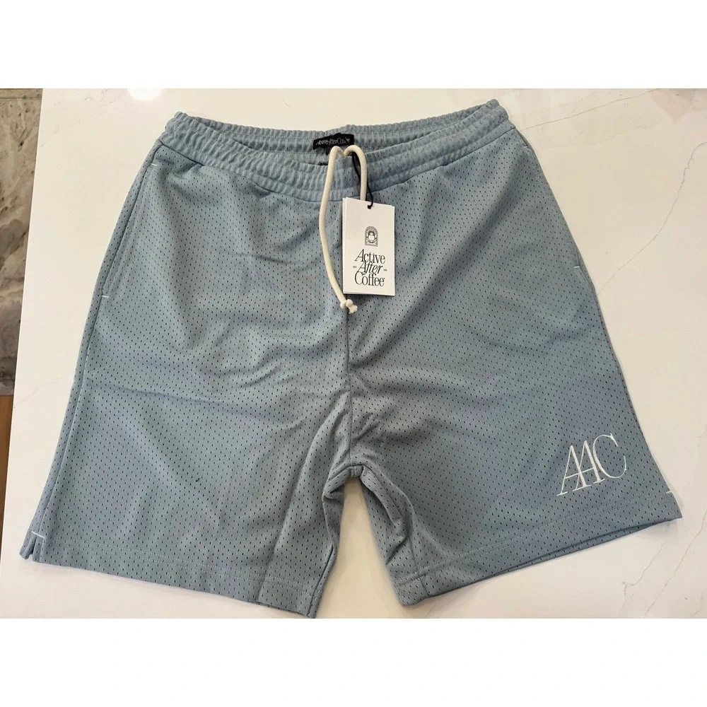 Active After Coffee Mens Transformation Shorts Ashley Blue‎ Size large NWT