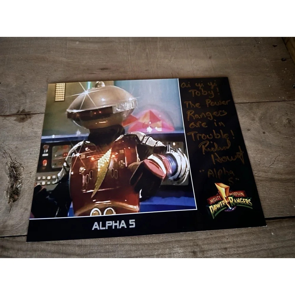 Autographed By Richard Horvitz Power Rangers Mighty Force‎ Alpha 5 Signed 