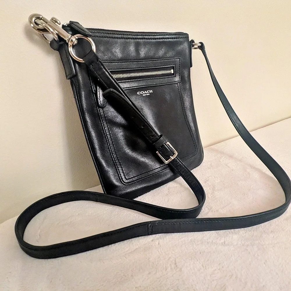 Coach black leather