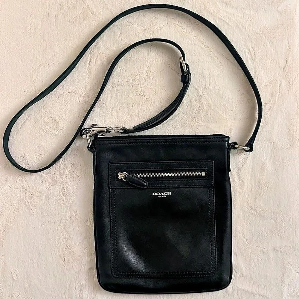 Coach black leather