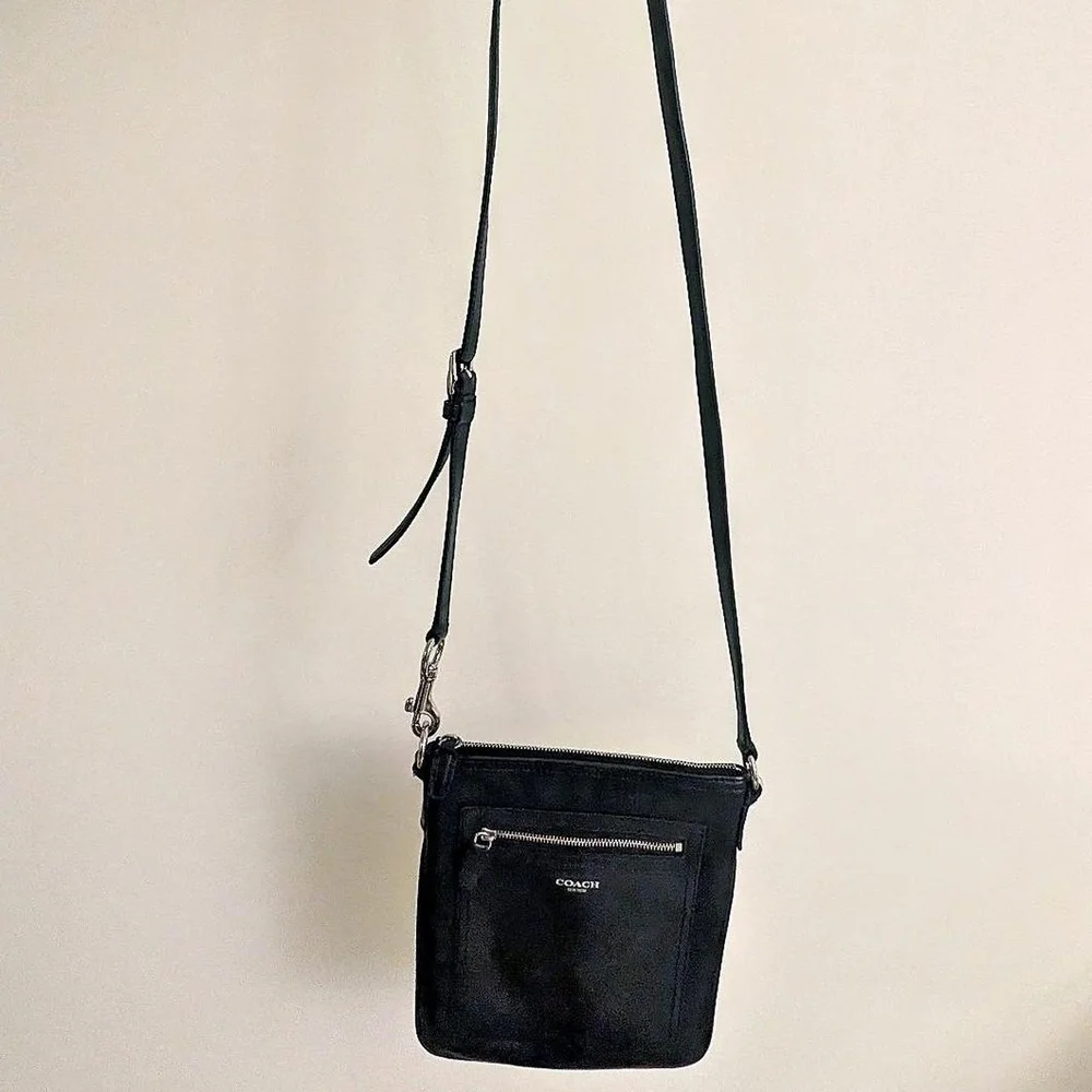 Coach black leather