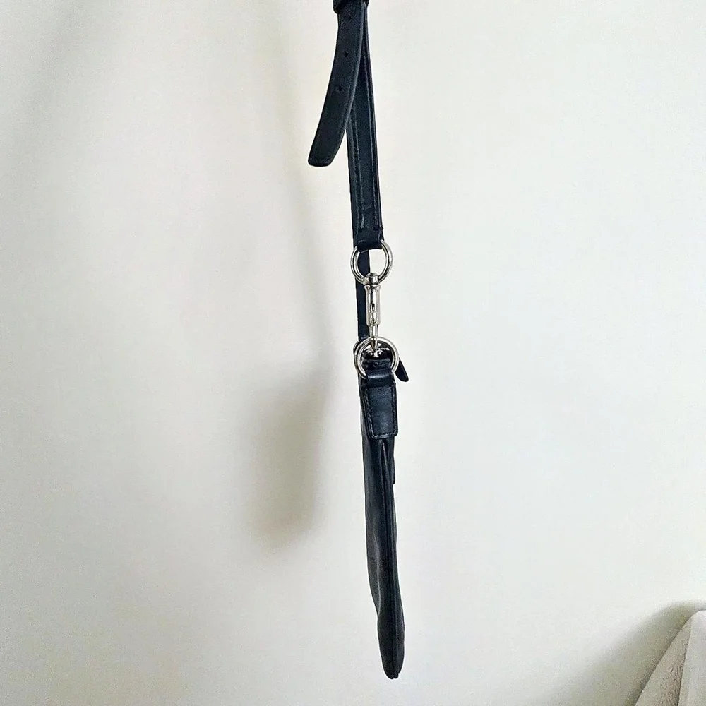 Coach black leather
