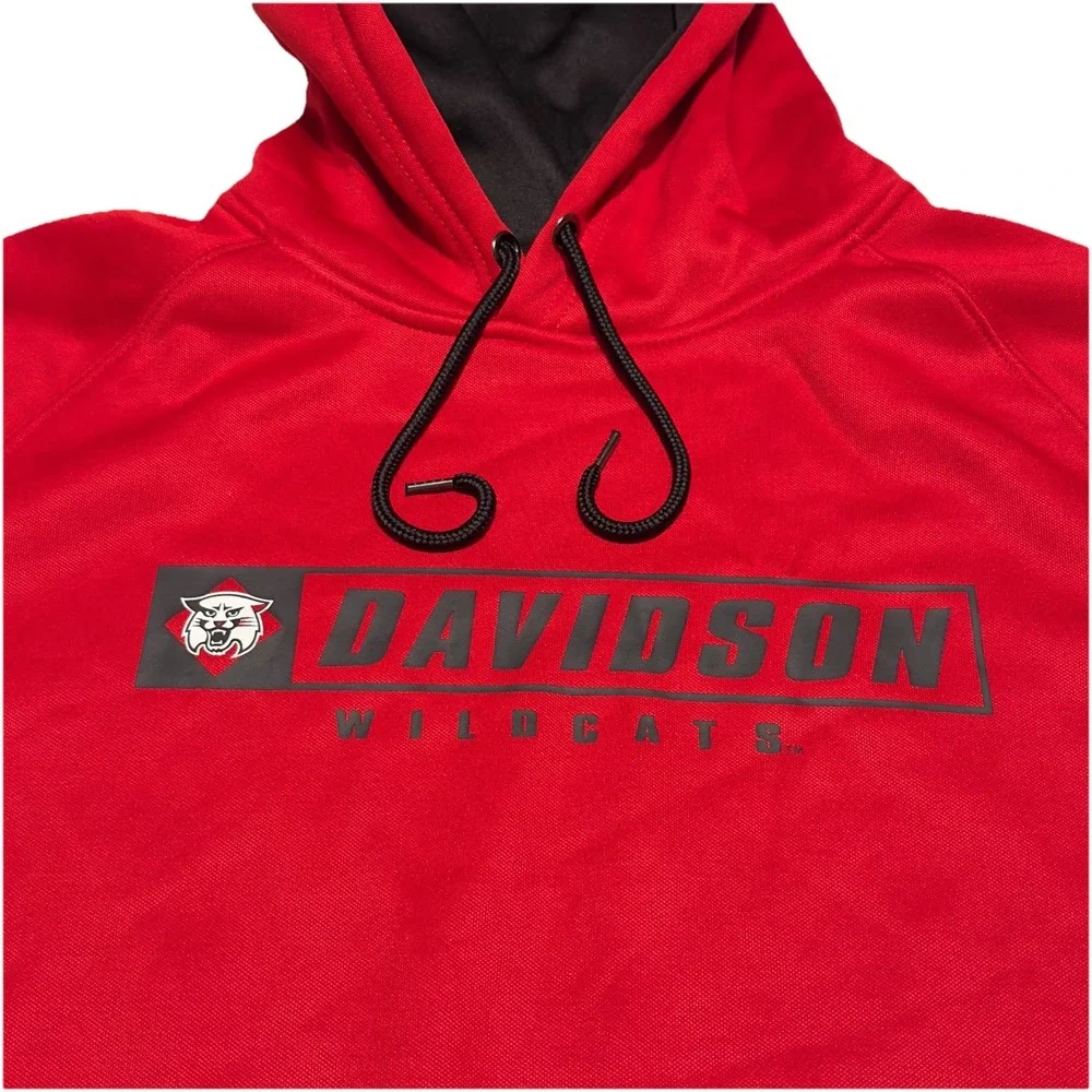 Davidson Wildcats Colosseum Active Hooded‎ Sweatshirt Men Medium Red Logo