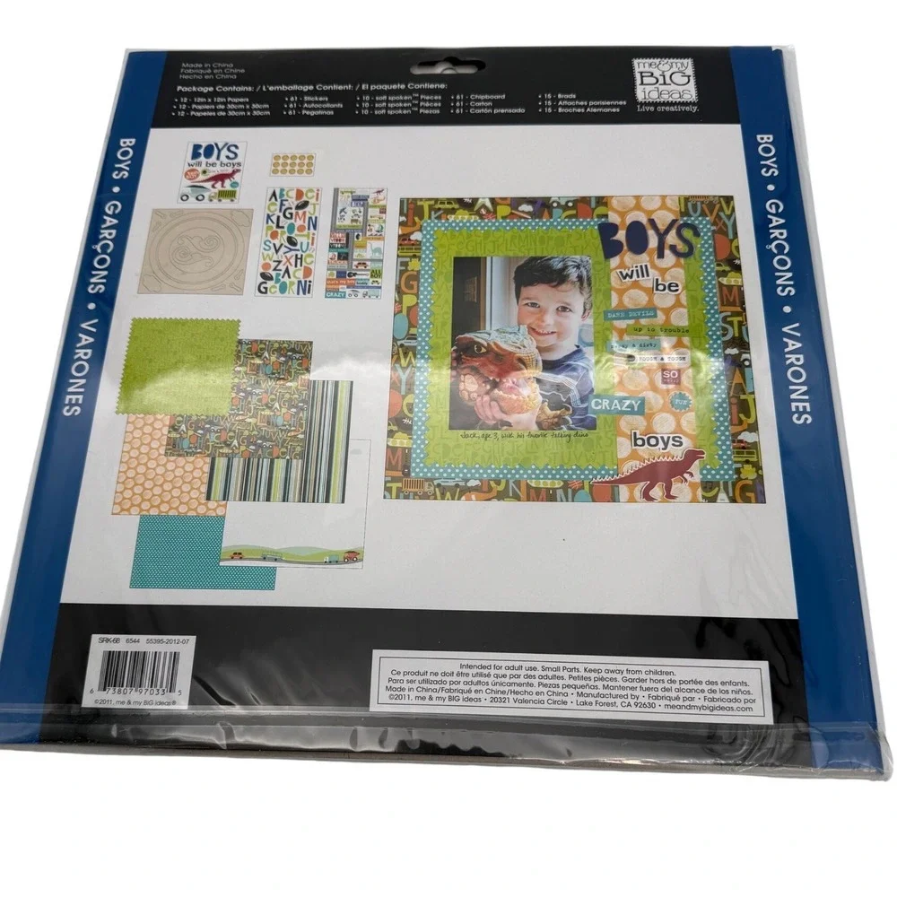 Me & My‎ Big Ideas mambiKIT Boys Will Be Boys 12x12 Scrapbook Kit SRK-68 New