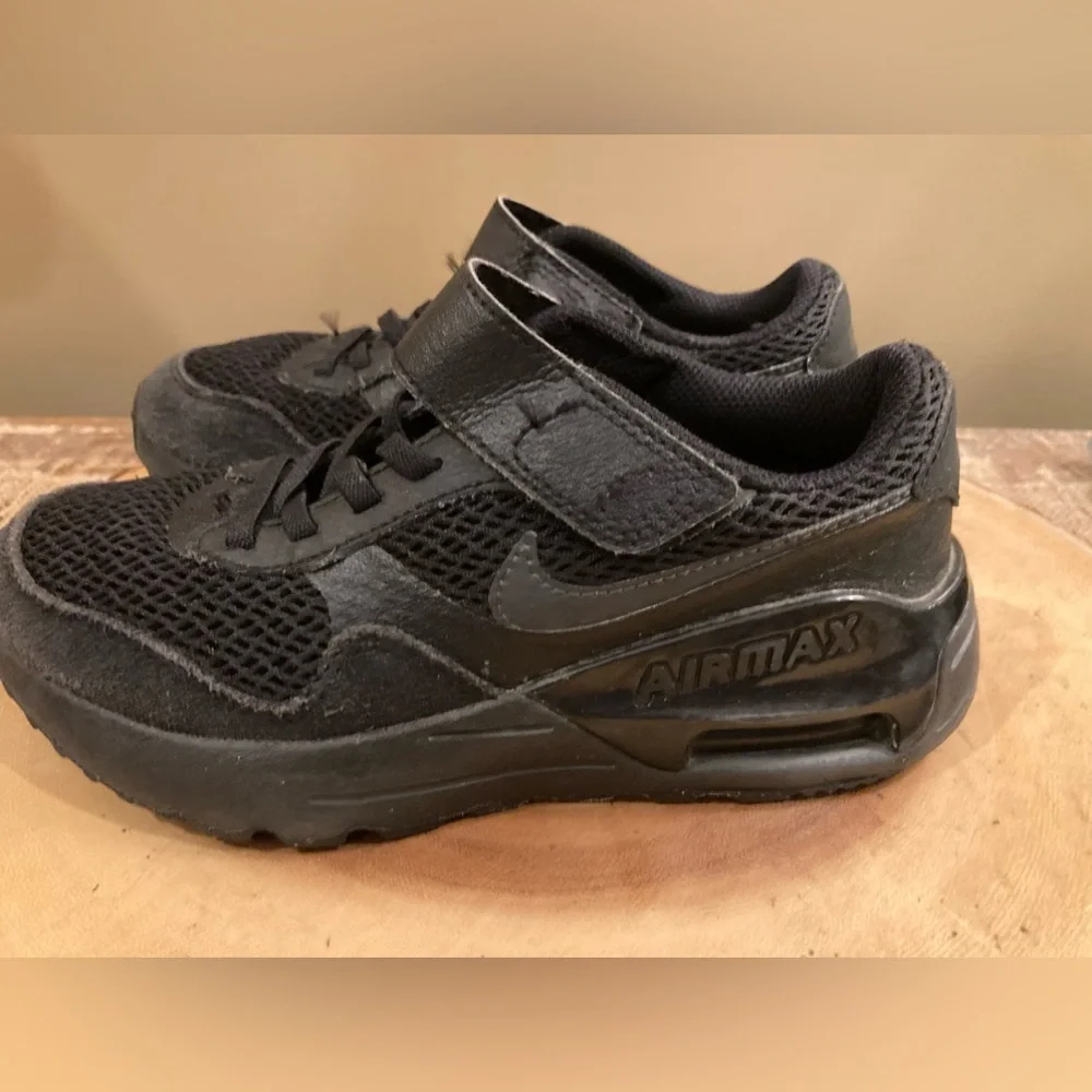 Nike Shoes Youth 1Y Air Max SYSTM Sneaker Black Mesh Comfort Low Top‎ DQ0285-004