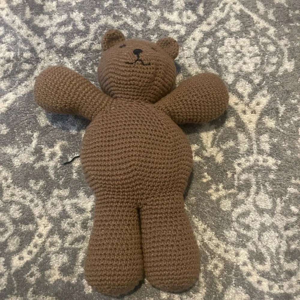 Handmade‎ Brown crochet Knitted Teddy Bear Plush