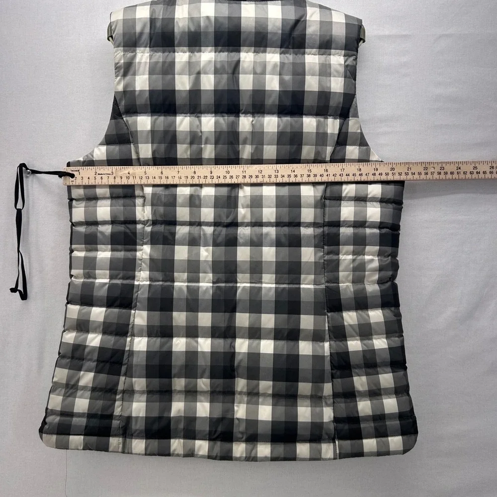 Lands End Down 600 Fill Puffer Vest Gray Medium‎ Tall