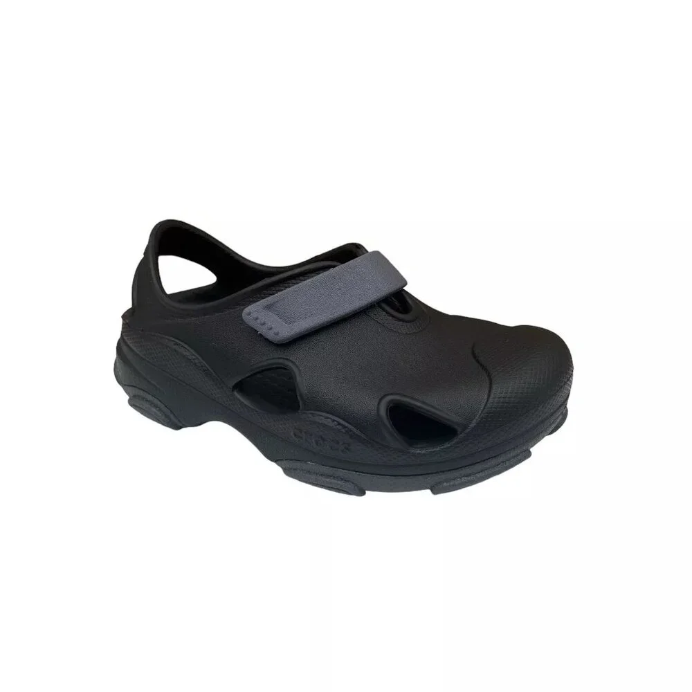 Crocs Baby/Toddler Boys Fisherman Sandals Size 6 Black Closed Toe Slip-on‎