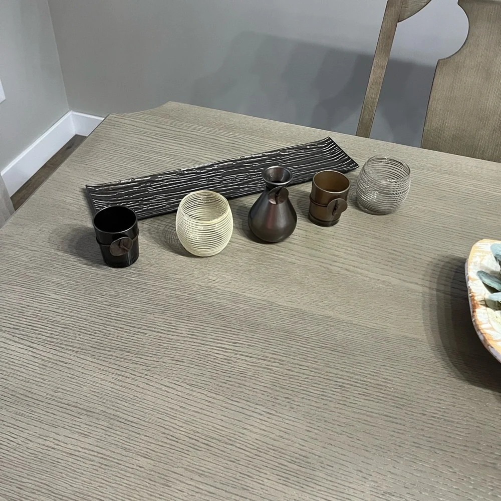 Decorative Tray With Tea Light Candle Holder Set ~ Like New