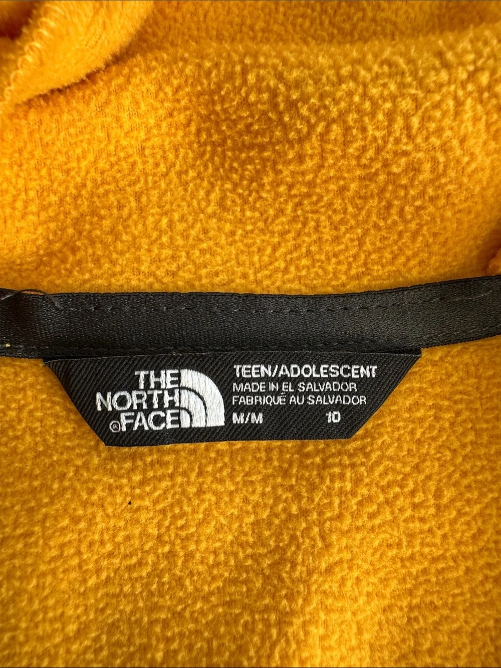 The North Face bright yellow