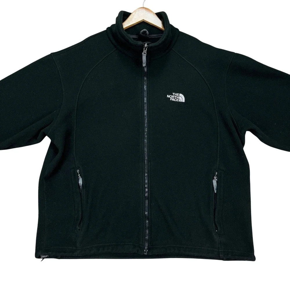 The‎ North Face Jacket Mens Large Black Long Sleeve Full Zip Fleece Performance