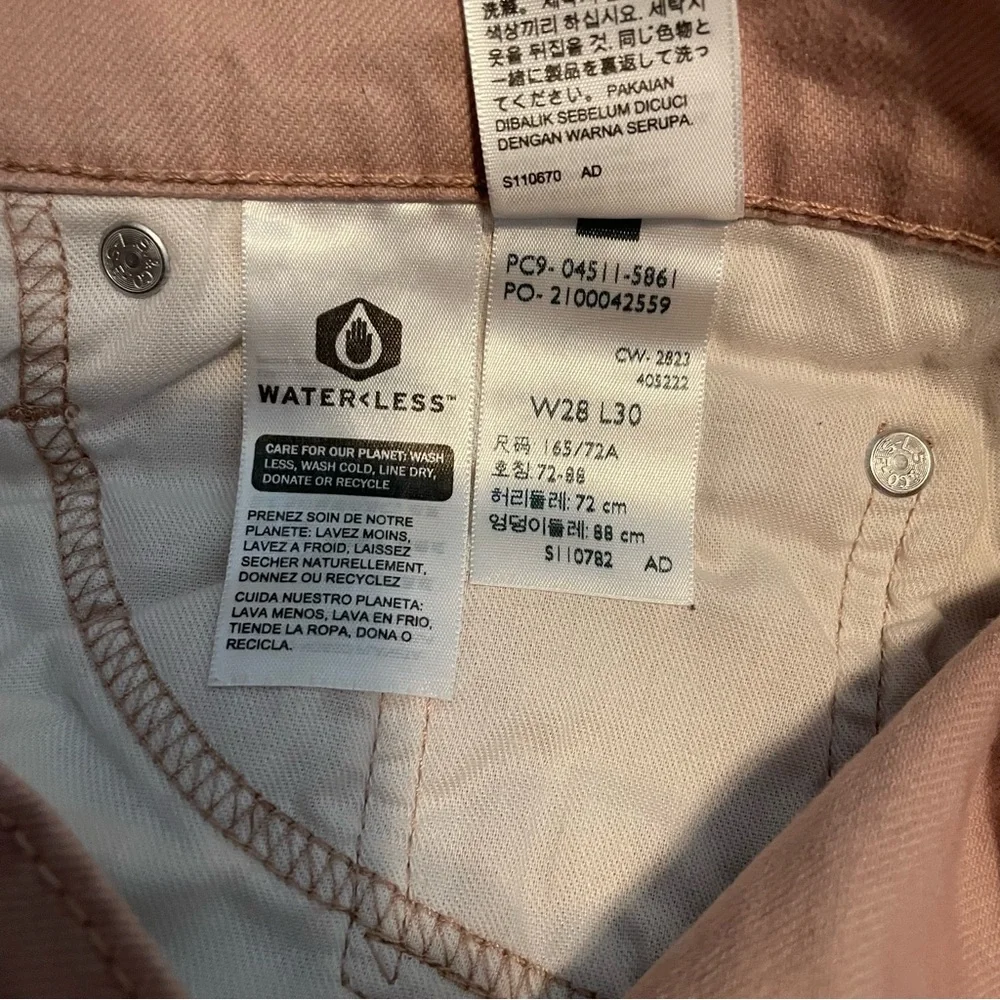 Levi’s Men’s 511 Dusty Rose Jeans 28 x 30