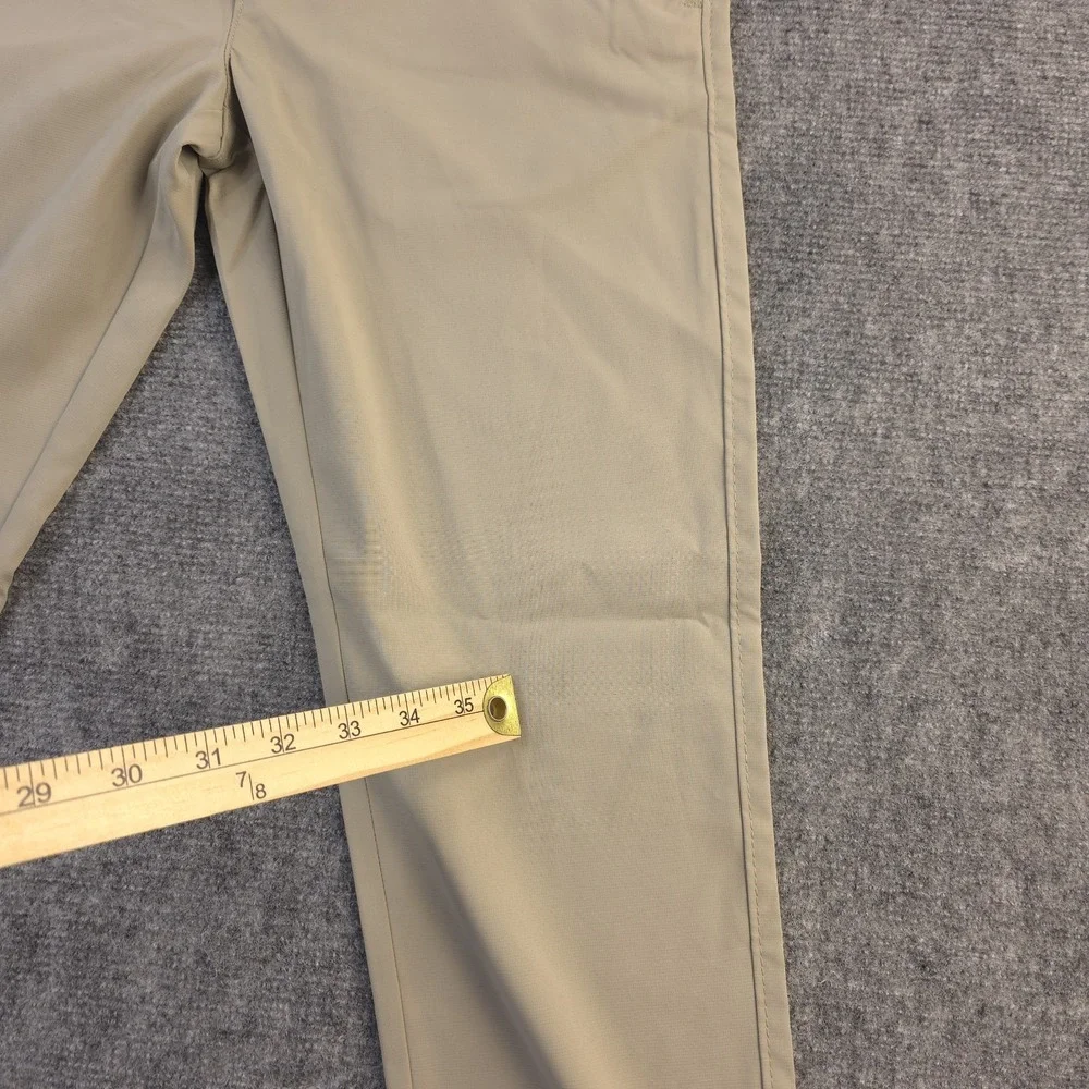 New Izod Pants Kids 14‎ Approved Schoolwear Beige Solid 28x27 Polyester Stretch