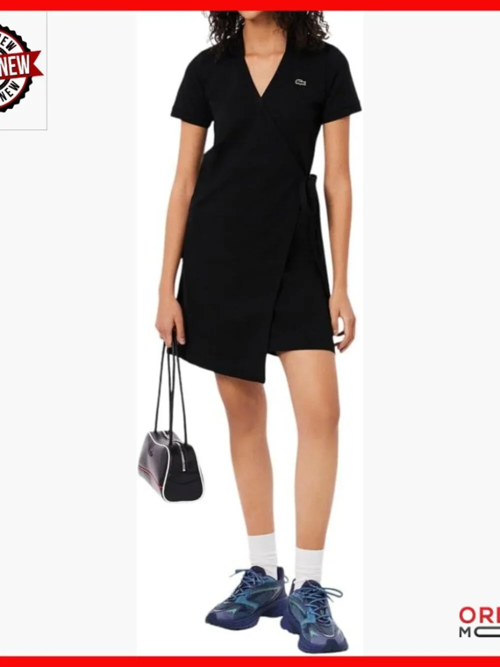Stretch Mini Wrap Dress Slim Fit Cotton Elastane Casual Wear