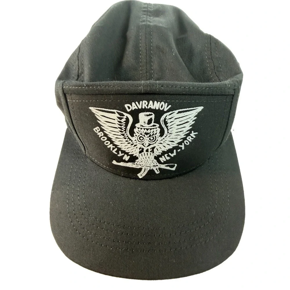 Davranov Brooklyn New York Owl Leather Strap Cap Campwear Streetwear Hat