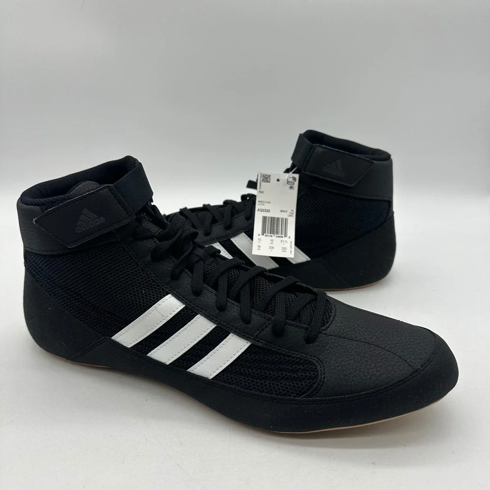 Adidas AQ3325 Mens Size 16 HVC 2 Wrestling MMA Boxing‎ Black White Stripes Shoes