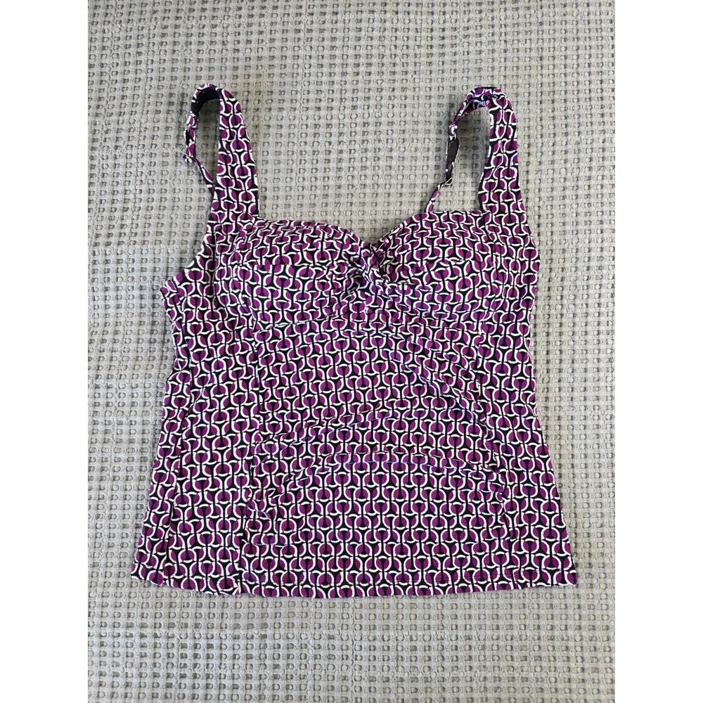 Lands' End Women's geometric print tankini Size 16 New With Tags (354)