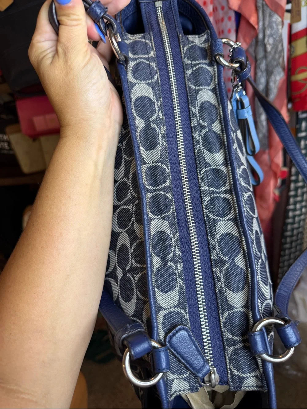 Coach tote navy